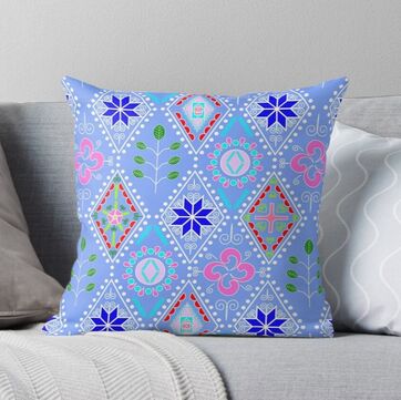 Diamania by Merry Makewell Designs Redbubble Throw Pillow